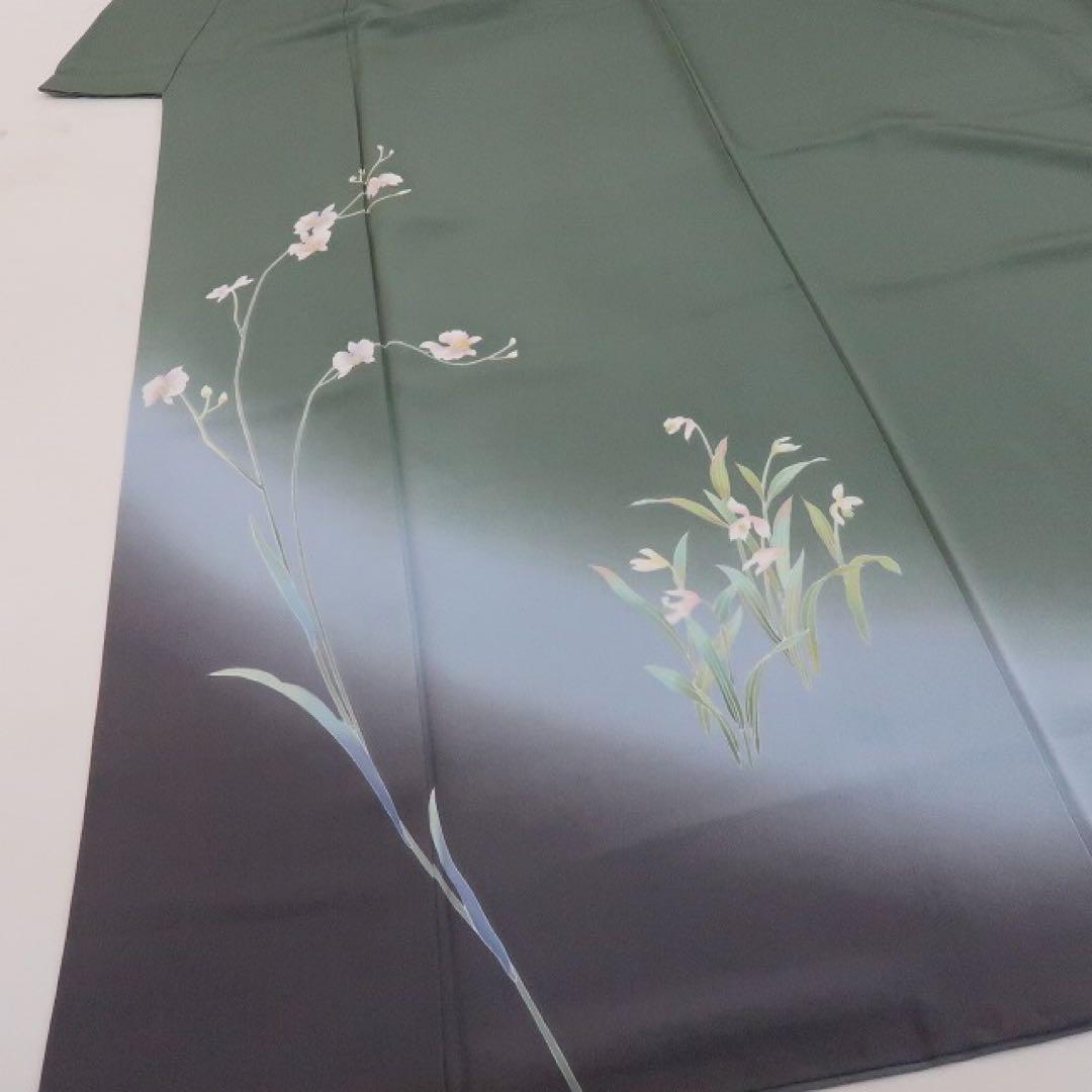 専用✺正絹 藤舟落款 トールサイズ 訪問着 着物 A-895