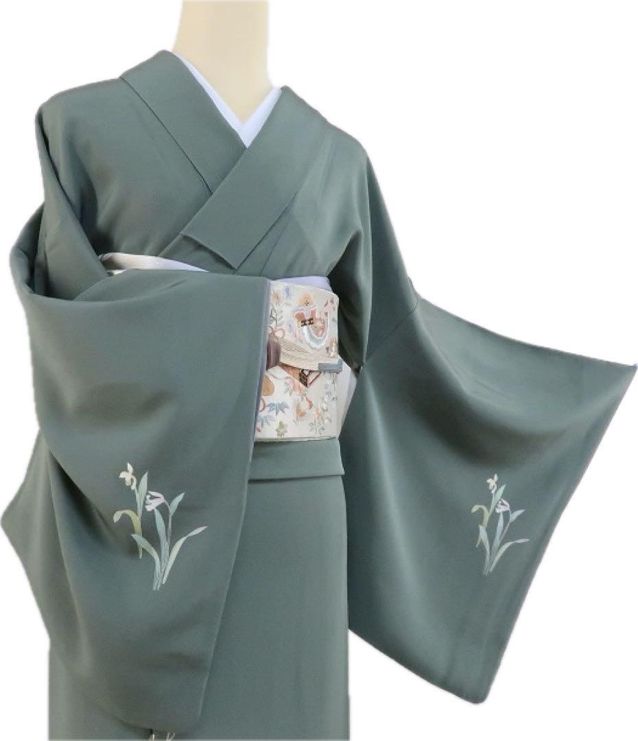 専用✺正絹 藤舟落款 トールサイズ 訪問着 着物 A-895
