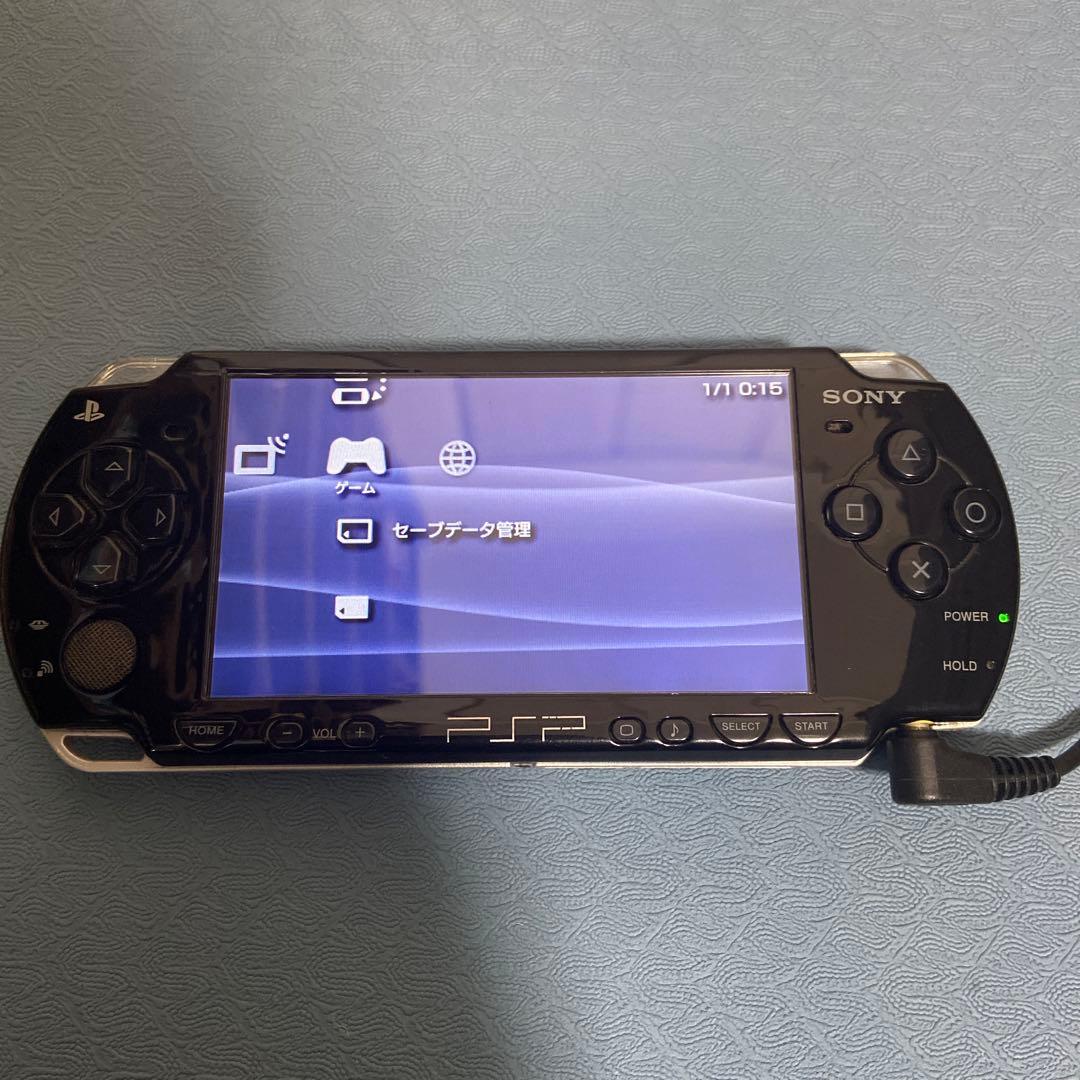 PSP 2000 ブラック 動作 済み アダプタ メモリーカードPlayStation Portable