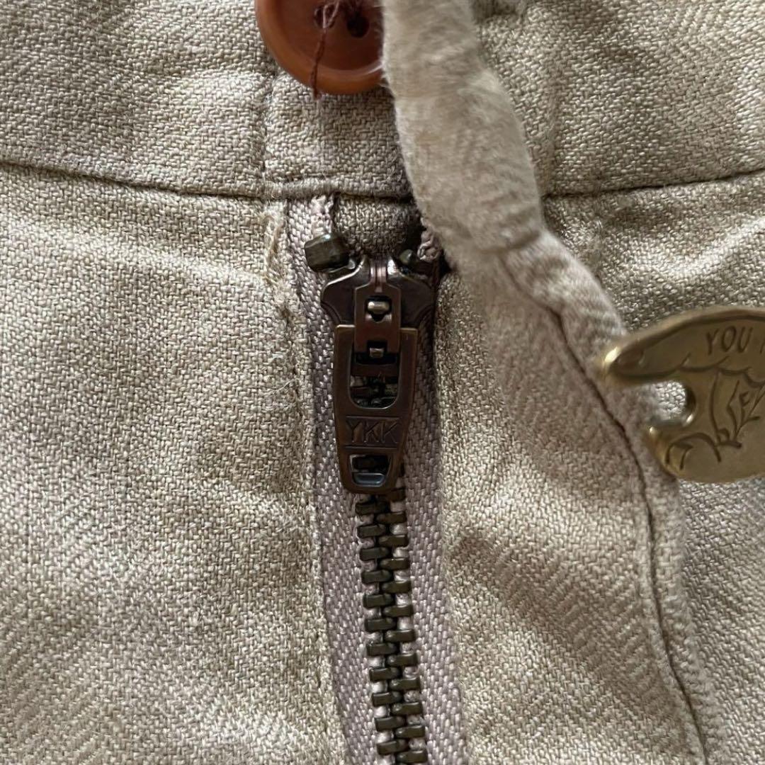 90s Polo Ralph Lauren リネンシルクスラックス ヘリンボーン 画像6