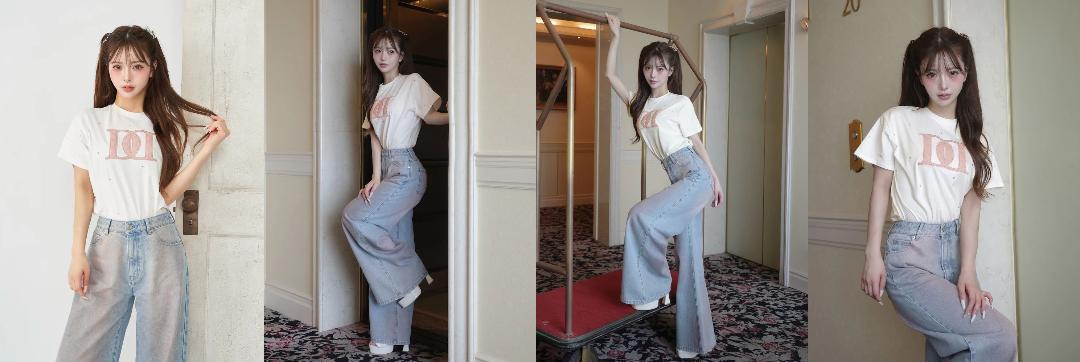 【正規品】darich キルティングアップリケビジューTシャツ ホワイト WHT♡正規品 Darich キルティングアップリケビジューTシャツ