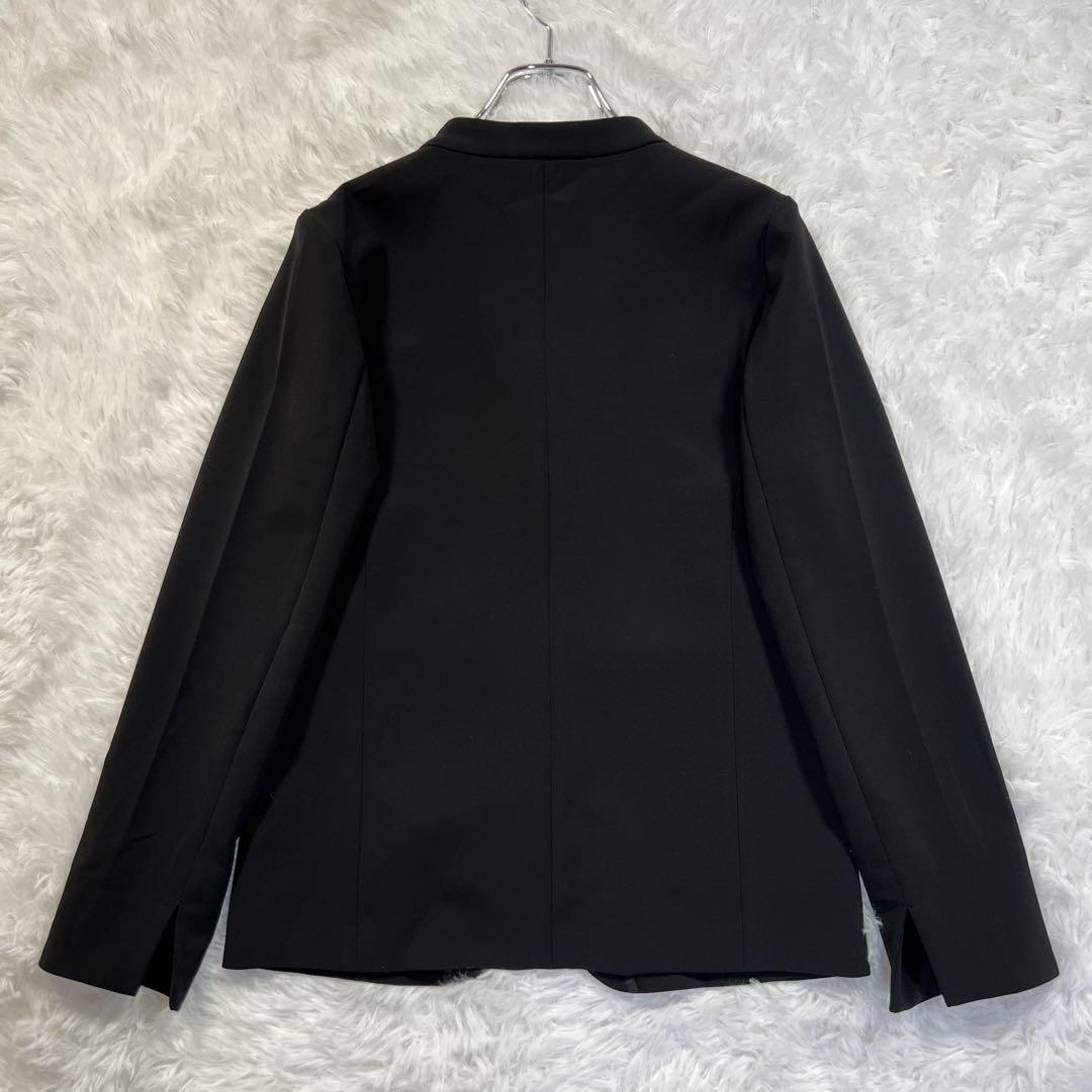 美品✨ソージュ ストレッチファインノーカラージャケット ブラック S 現行