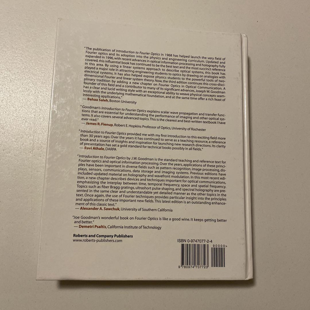 洋書 INTRODUCTION TO Fourier Optics Goodman