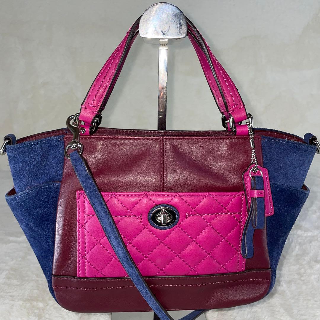 【美品】 COACH コーチ ショルダーバッグ 2way ターンロック 【美品】 COACH コーチ ショルダーバッグ 2way ターンロック