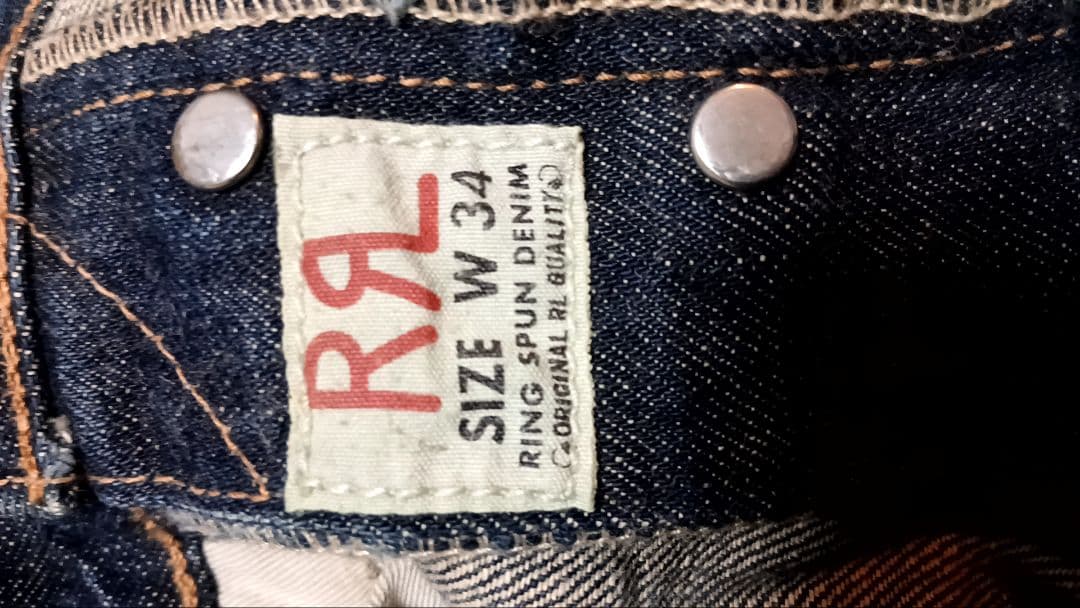 RRL ヴィンテージ加工 ジーンズ デニム w34 耳付き セルビッチ RRL ヴィンテージ加工 ジーンズ デニム w34 耳付き セルビッチ