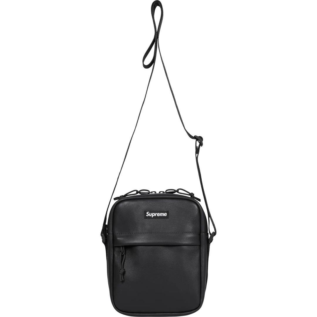 バッグ Supreme 24fw Leather Shoulder Bag Black