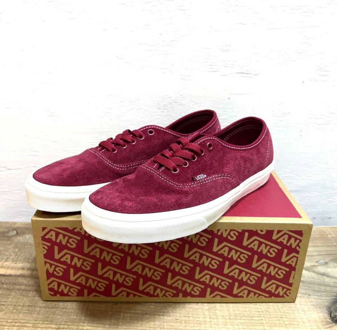 新品28cm US企画 VANS バーガンディ スエード スニーカー