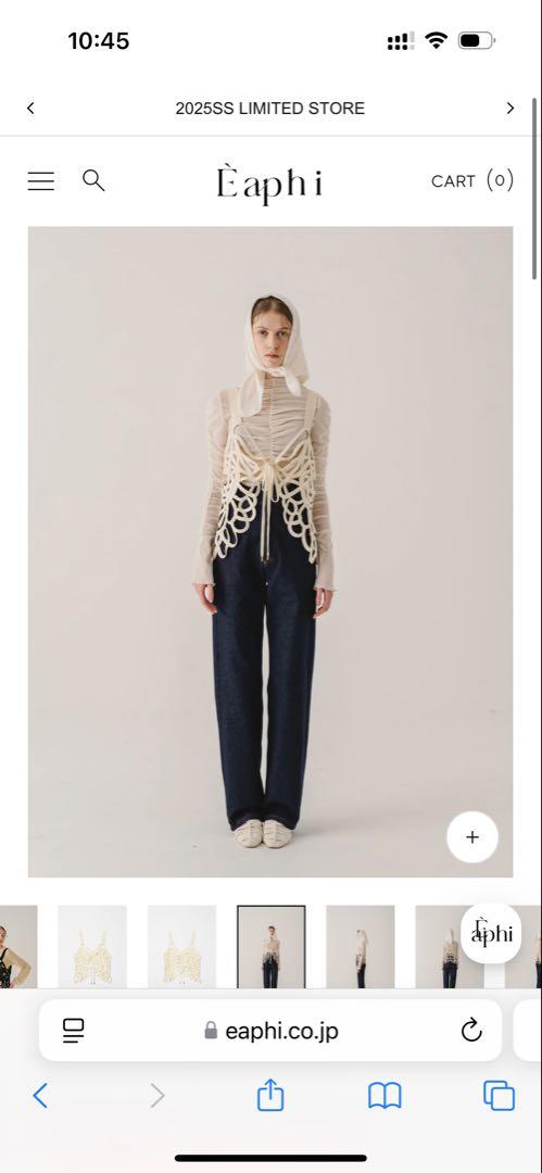 トップス eaphi EMBROIDERY CORD VEST EMBROIDERY CORD VEST
