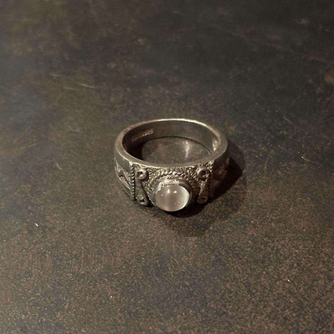 SILVER925 WHITE STONE RING/シルバー/リング