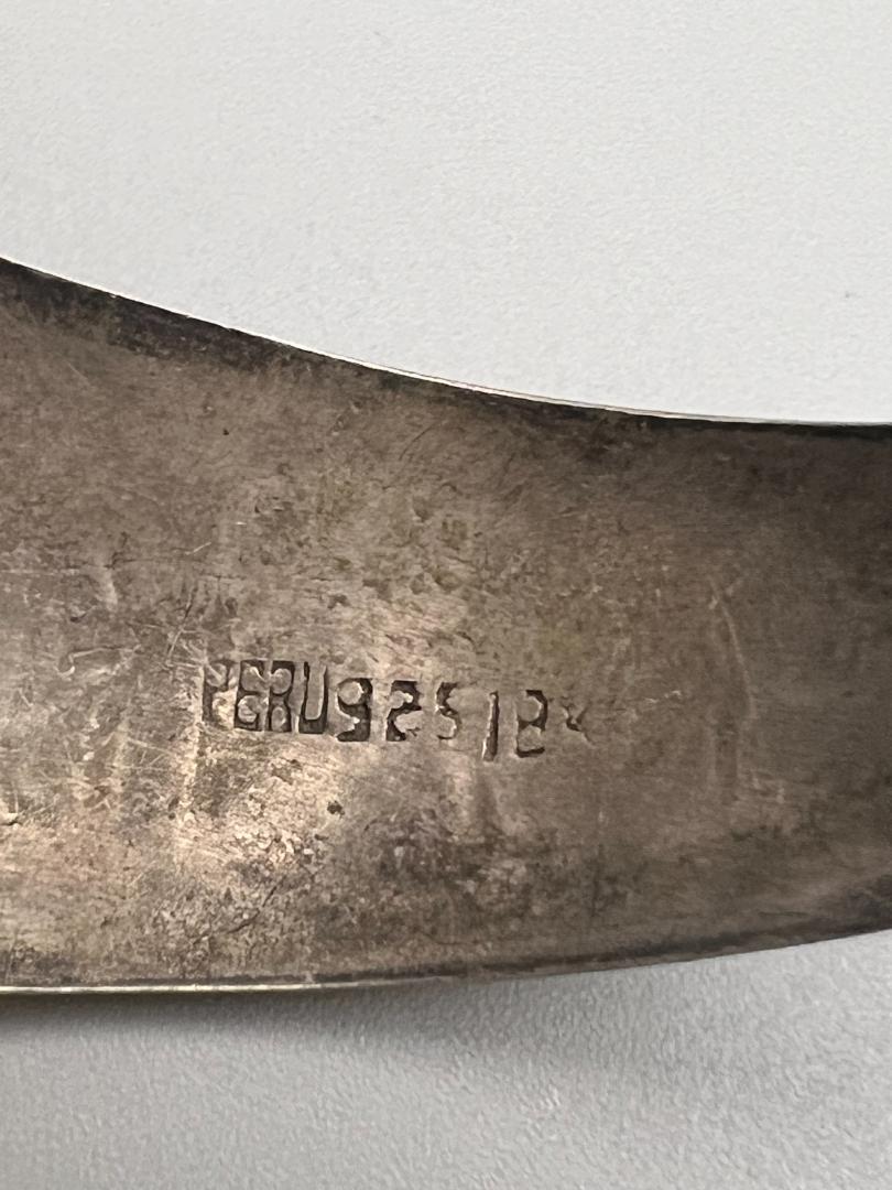 【海】925　18K刻印　バングル？　重量約17.7g　アンティーク