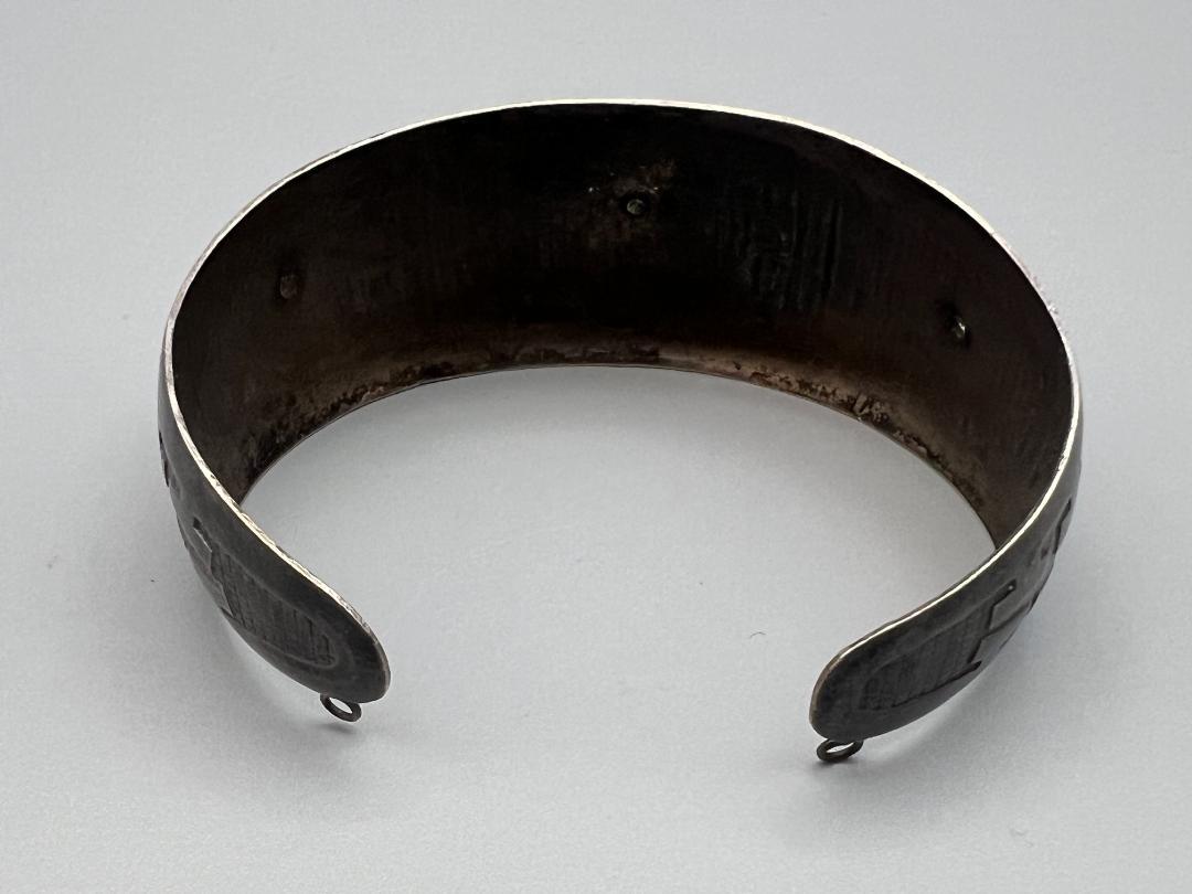 【海】925　18K刻印　バングル？　重量約17.7g　アンティーク