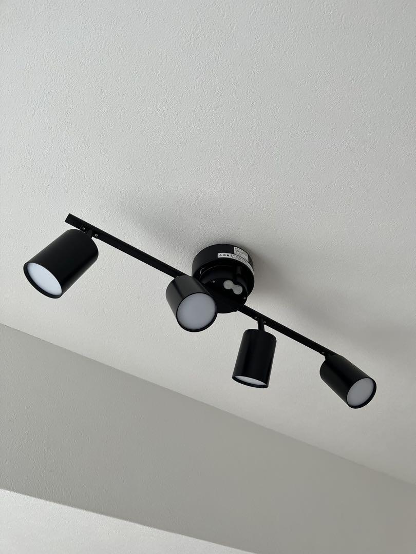 【美品】ニトリ　4灯 LED シーリングライト YP-S4 ブラック