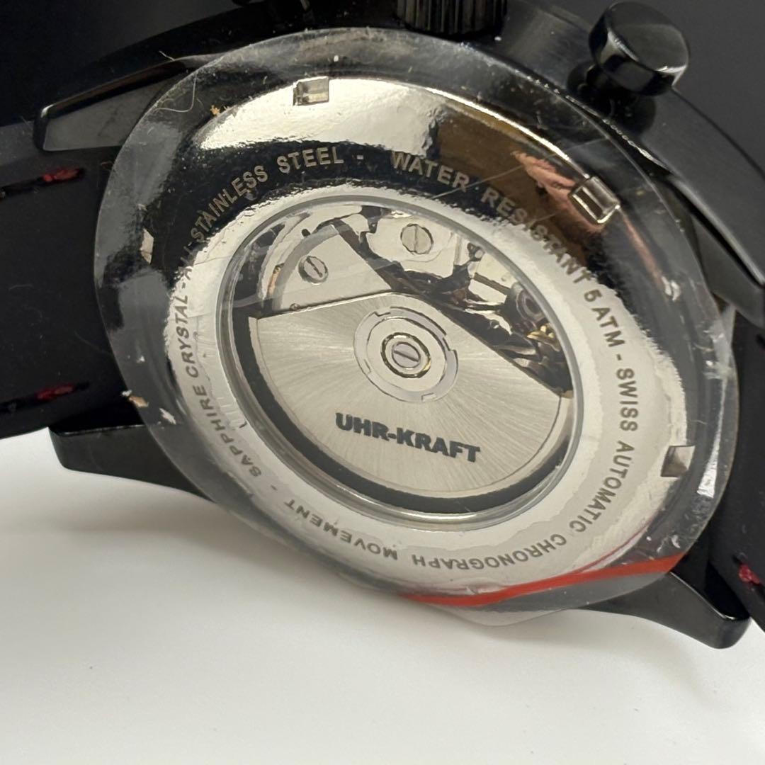 【新品未使用】UHR クラフト ドイツ クロノグラフ 自動巻 限定　ブラック