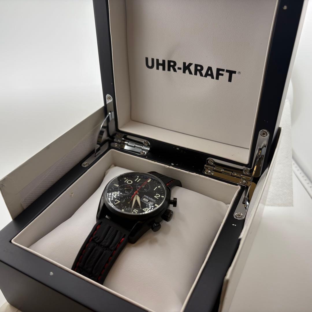 【新品未使用】UHR クラフト ドイツ クロノグラフ 自動巻 限定　ブラック