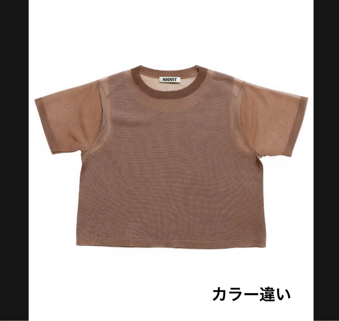NKNIT  sheer tank top KNIT T-shirt サイズ②
