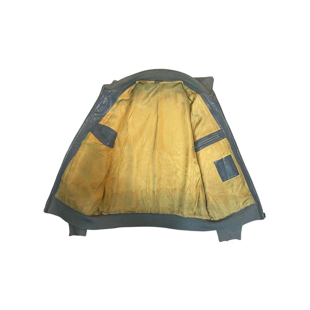 80s ドイツ軍 パイロットレザージャケット グレーXL LL RODOVICO_COM_BR