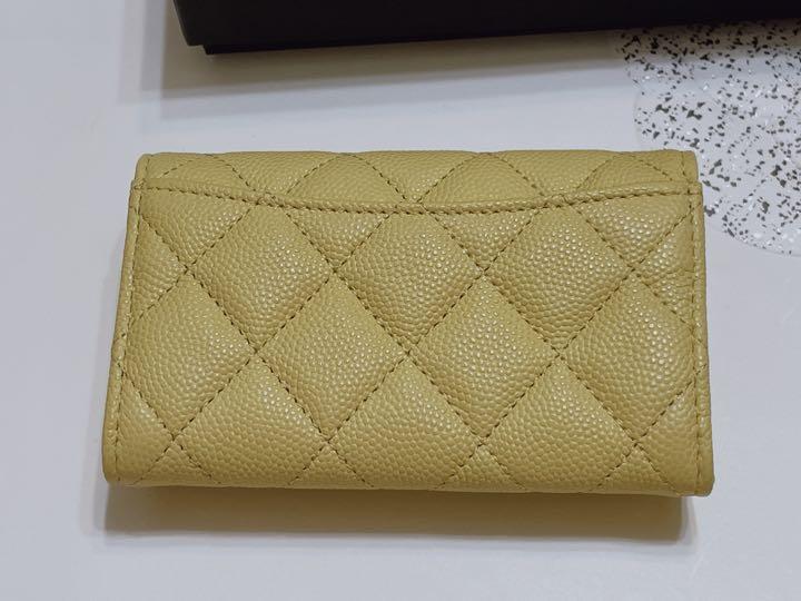 CHANEL シャネル カードケース ミニ財布 CCイエロー CHANEL シャネル イエロー 黄色 カードケース ミニ財布 キャビア