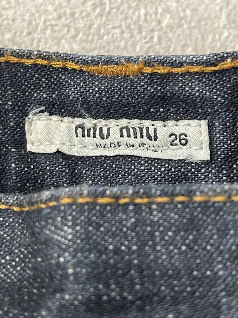 miumiu ミュウミュウ　デニムキュロットパンツ　極美品