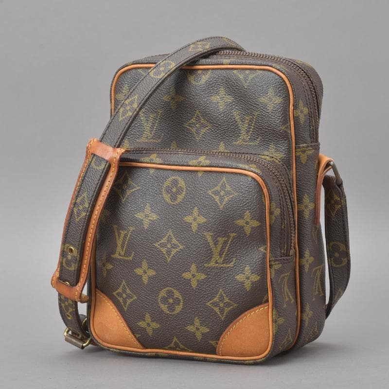 ルイヴィトン ショルダーバッグ モノグラム アマゾン　ポケットベタなし ルイヴィトン◇アマゾン ショルダーバッグ モノグラム レザー 茶