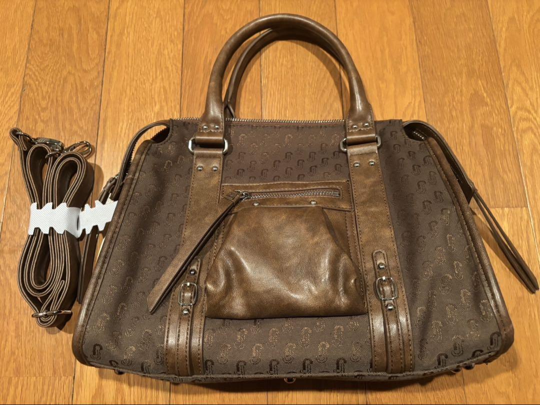 新作・美品】JEANASIS アンティークフェイクレザーボストン