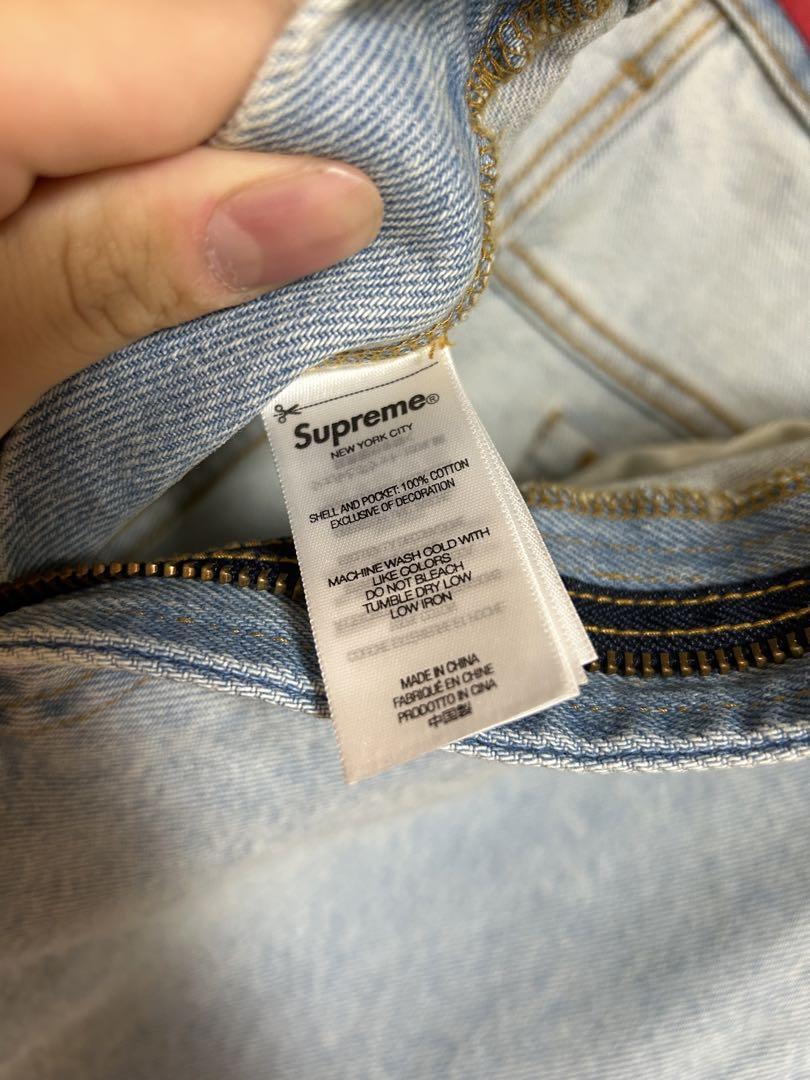 supreme baggy jean Light Washed Indigo 画像4