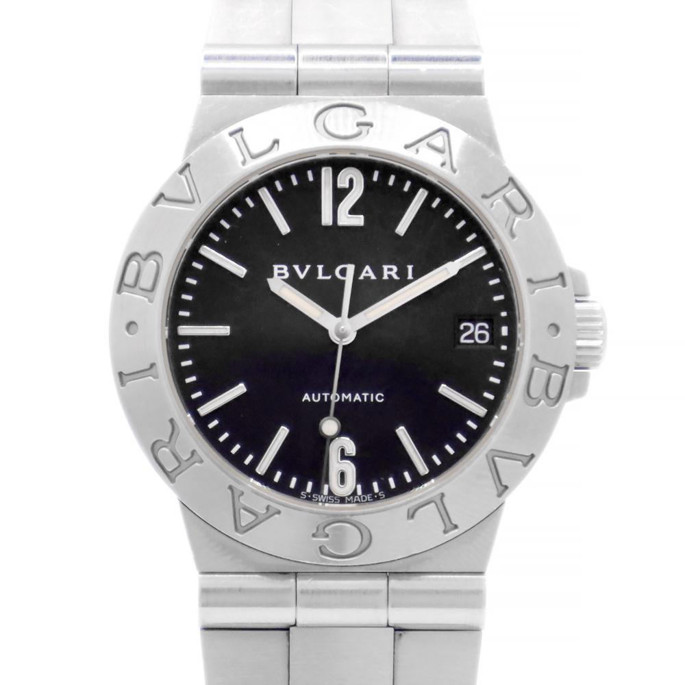 正規品 ブルガリ ディアゴノ LCV 35 S AT 自動巻 ユニセックス ブルガリ BVLGARI ディアゴノ LCV 35 S メンズ デイト ブラック