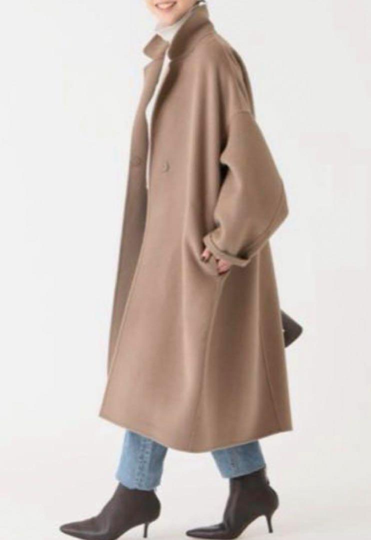 専用・Deuxieme Classe ウールアンゴラリバーコート　ベージュA