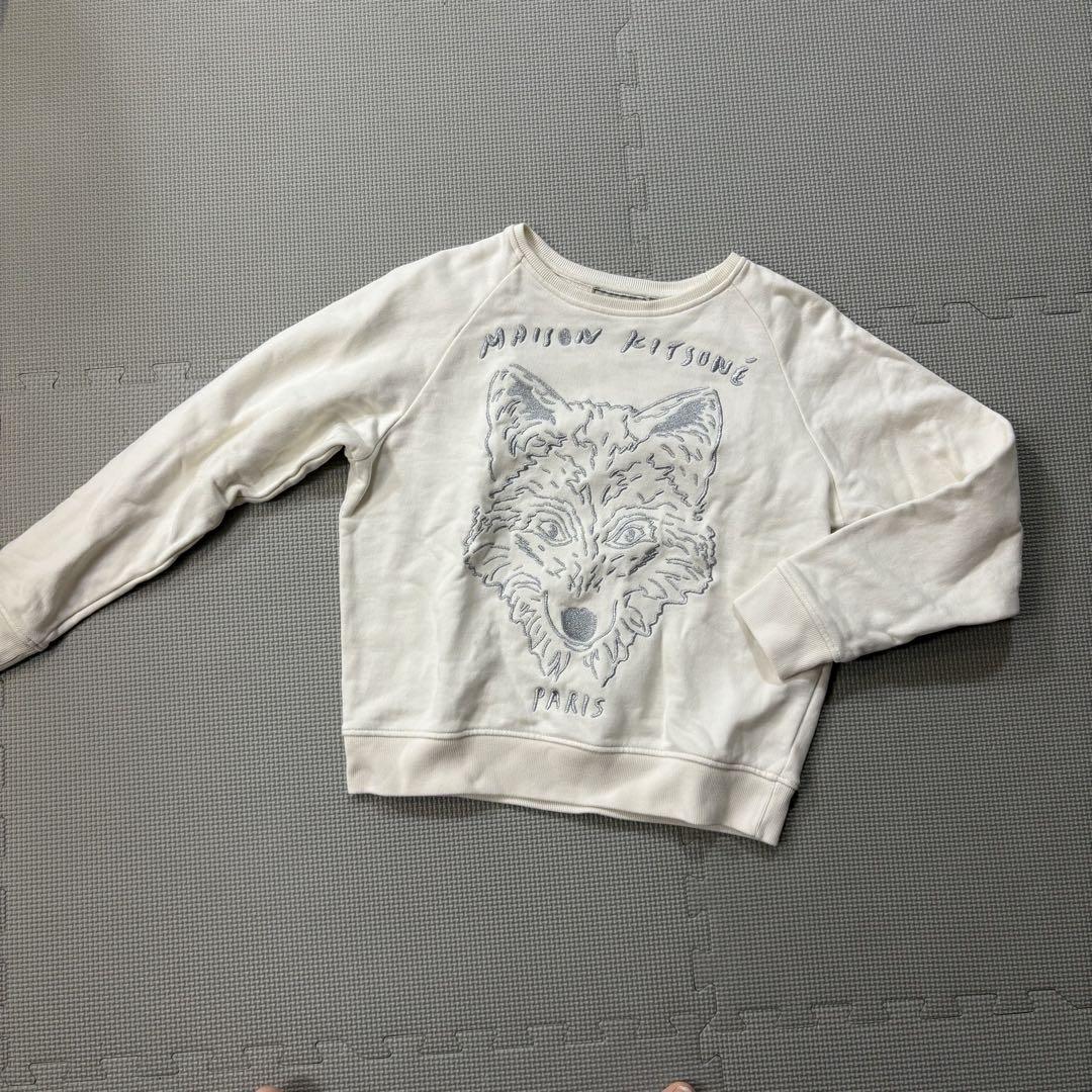 刺繍 メゾンキツネ スウェット トレーナー デカロゴ big fox