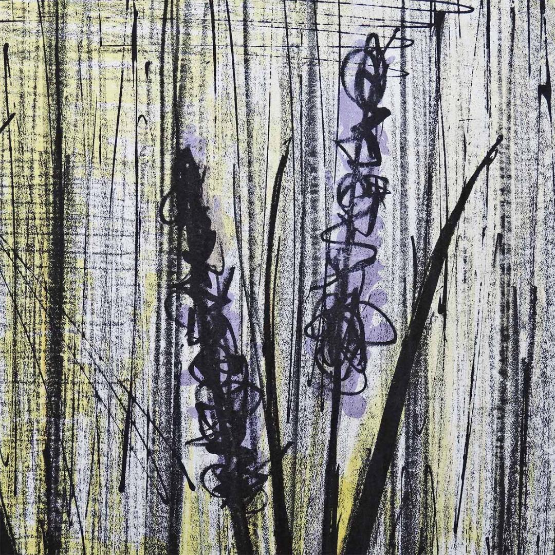 ベルナール・ビュッフェ ヒヤシンス 静物画 作家サイン 花 版画