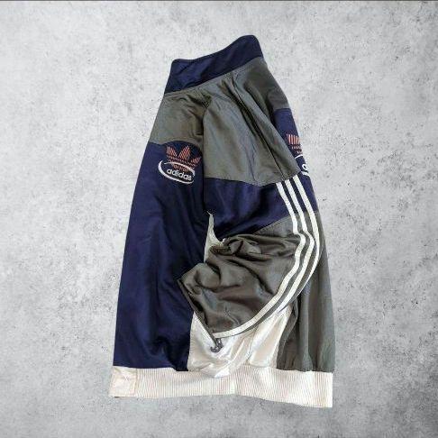 激レア 90s adidas アディダス トラックジャケット 刺繍ロゴ XL