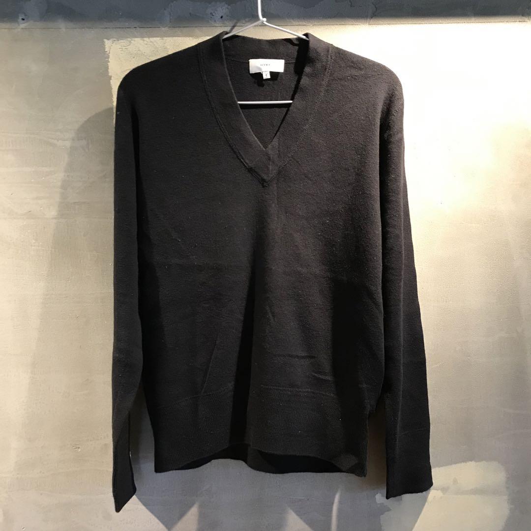 HYKE コットンカシミヤVネックセーター