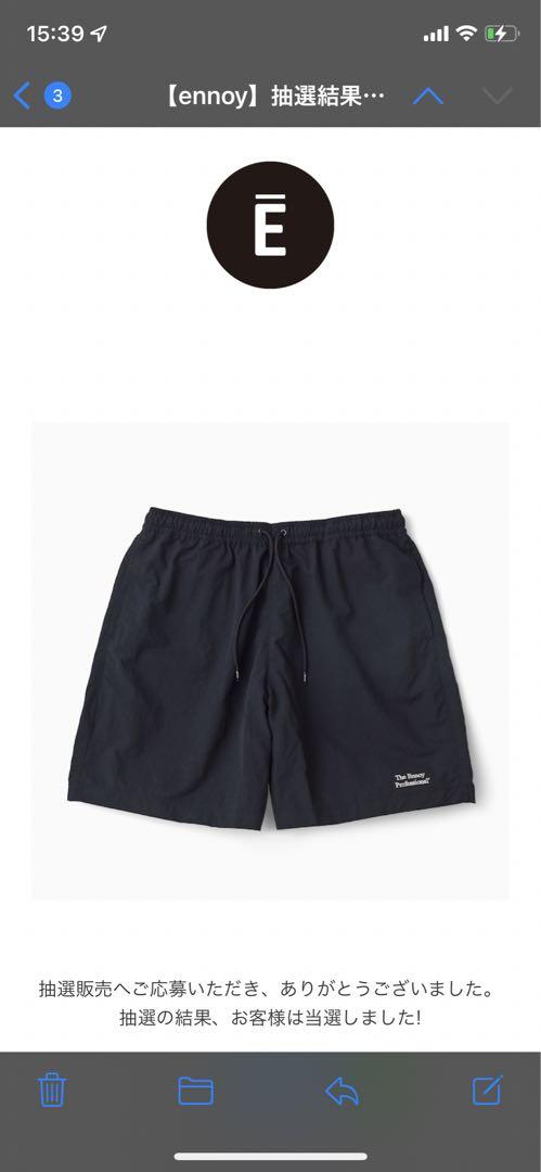 The ennoy Professional Nylon shorts M黒