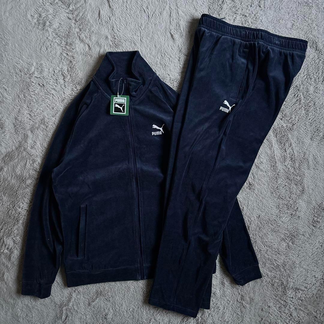 新品 PUMA プーマ ベロア セットアップ ネイビー Lサイズ 新品 PUMA プーマ ベロア セットアップ ネイビー Lサイズ - メルカリ