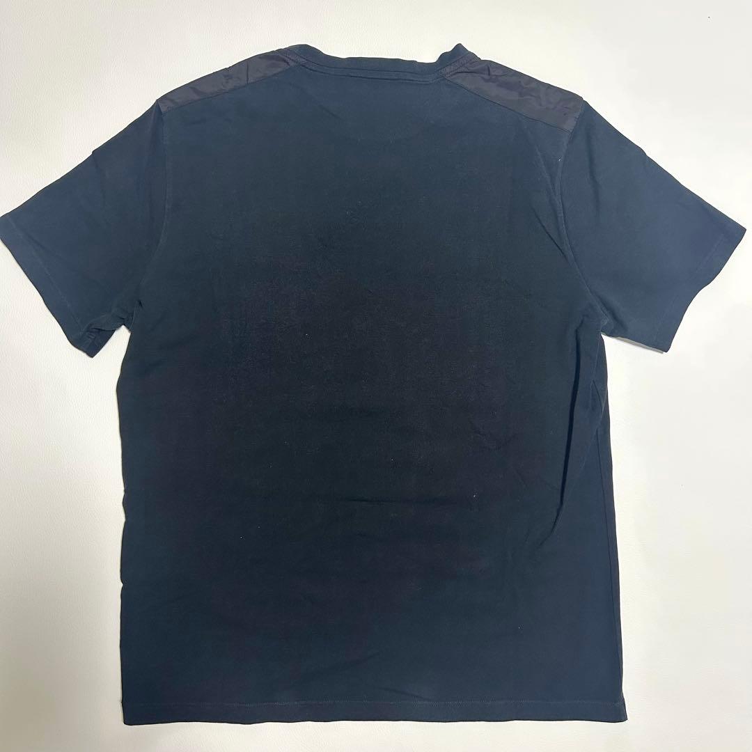 【美品】PRADA プラダ ナイロン ロゴ Tシャツ 素材切替デザイン ブラック 【美品】PRADA プラダ ナイロン ロゴ Tシャツ 素材切替デザイン ブラック