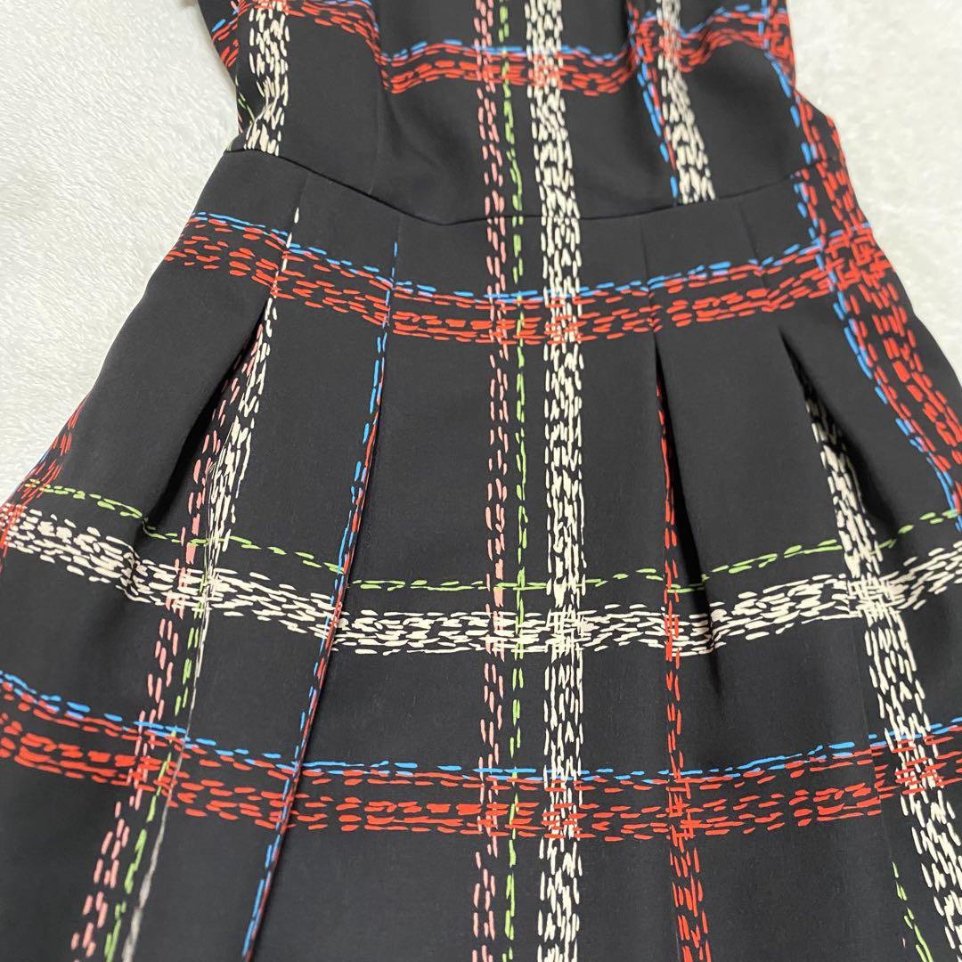 美品　M's Gracy ワンピース　チェック　ベルト付き18ss カタログ掲載 美品 M's Gracy ワンピース チェック ベルト付き18ss カタログ