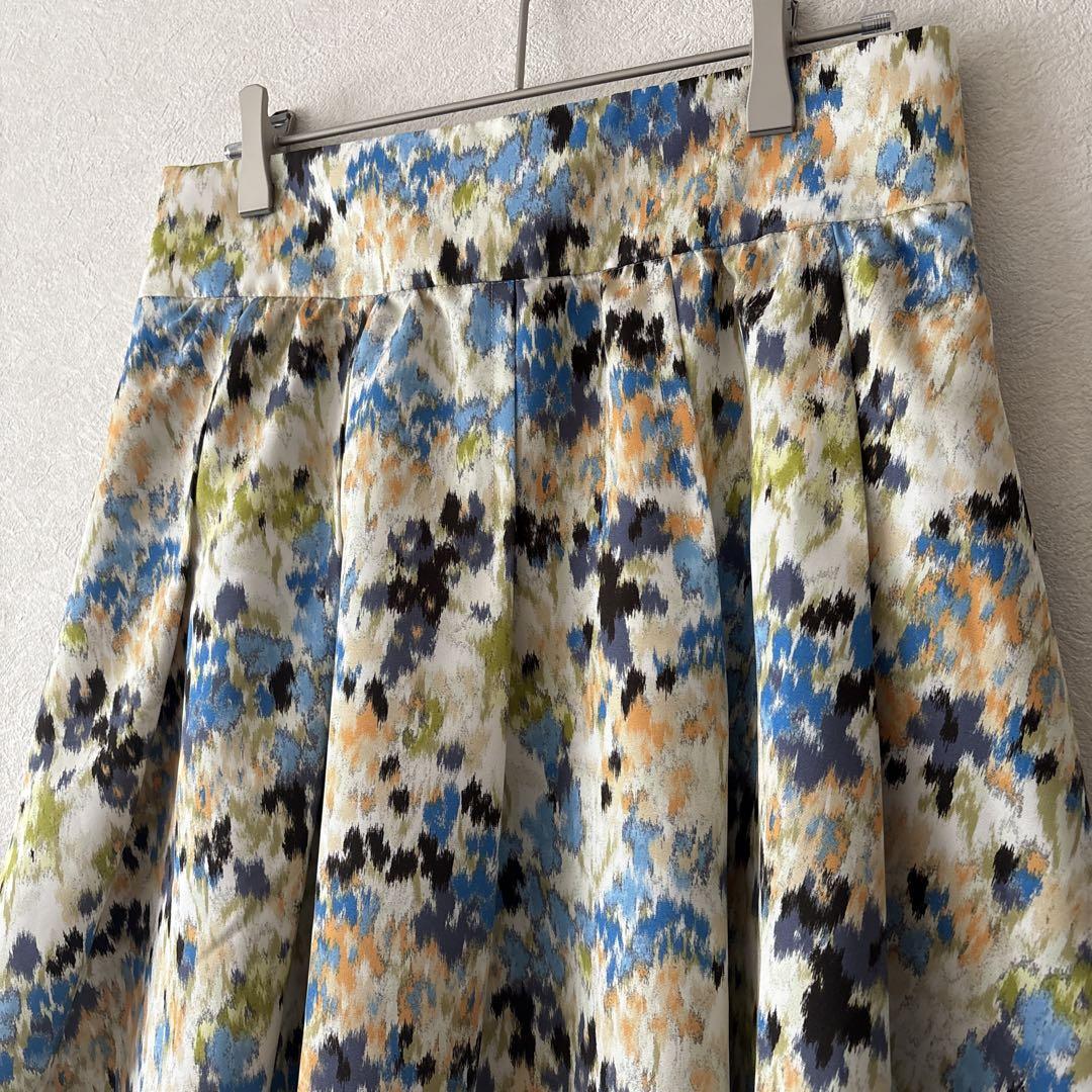 くま　美品 IENA イエナ かすれフラワーギャザースカート L 40 くま様専用 美品 IENA イエナ かすれフラワーギャザースカート L