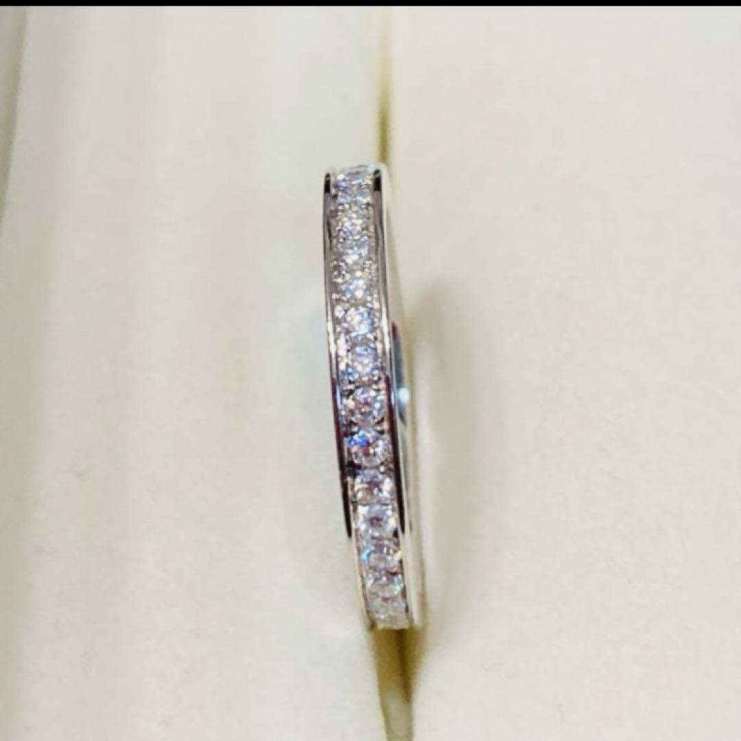 高品質モアサナイト シルバー925 人工ダイヤ フルエタリティ指輪18号 高品質モアサナイト シルバー925 人工ダイヤ フルエタリティ指輪18号