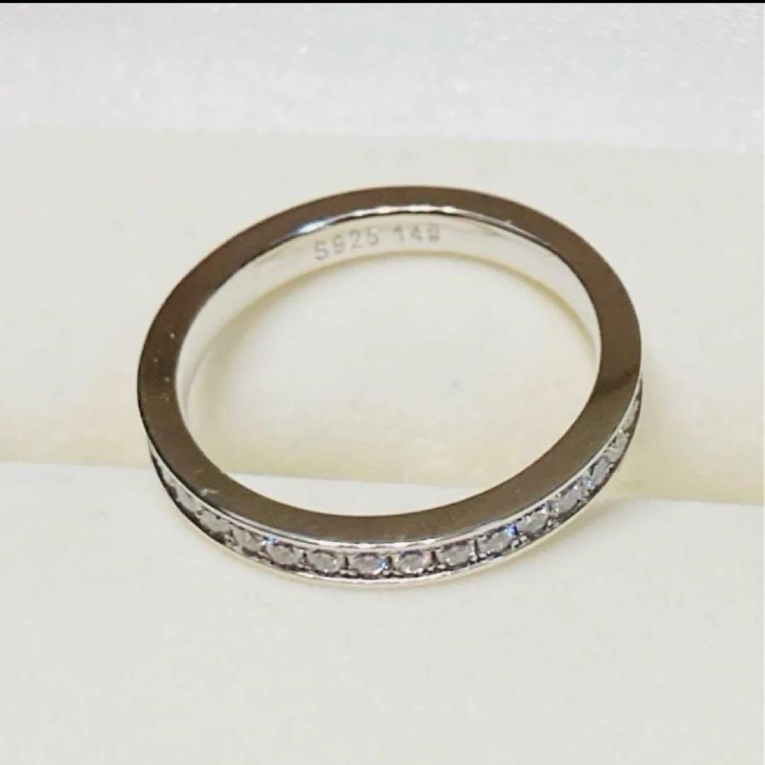 高品質モアサナイト シルバー925 人工ダイヤ フルエタリティ指輪18号 高品質モアサナイト シルバー925 人工ダイヤ フルエタリティ指輪18号