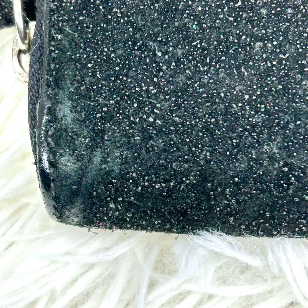 Vivienne Westwood ブラックグリッター　ラウンドファスナー長財布