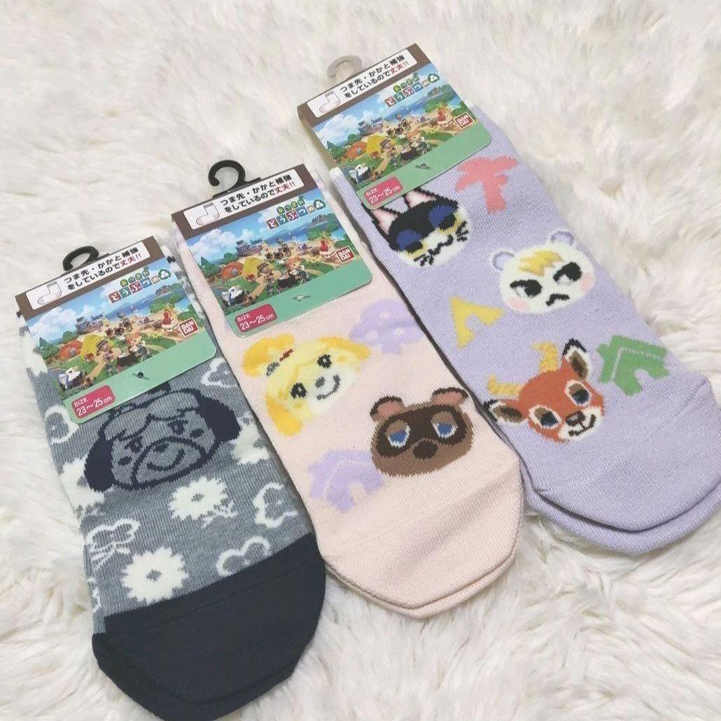 どうぶつの森 レディースソックス ３足セット 靴下 しずえ 補強 あつ森 メルカリ