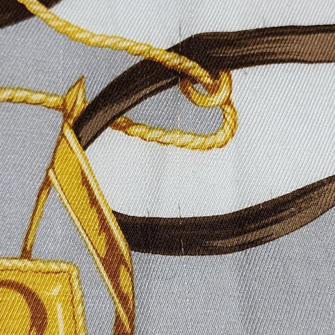 ☆BURBERRY☆ハンカチ 大判 騎馬 エンブレム 鹿 ベルト サックスブルー