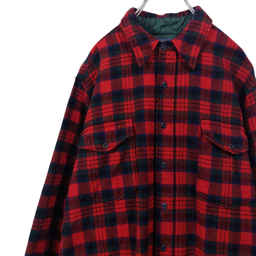 70s USA製 PENDLETON ペンドルトン チェック ウール ネルシャツ