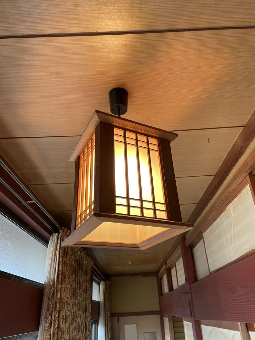 廊下　階段　和風照明　木製フレーム　在庫2点のみ
