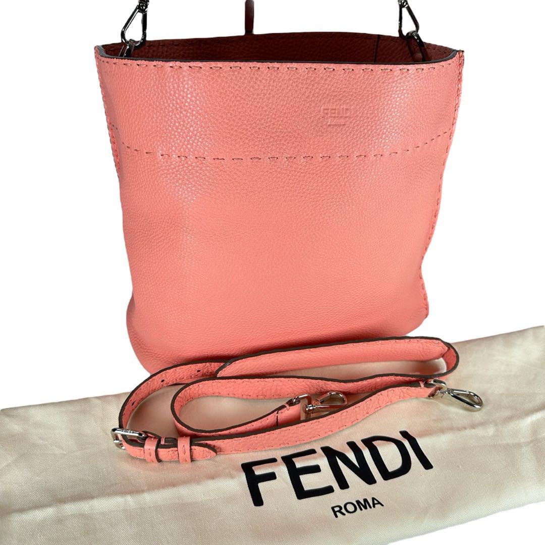 ☘️ 美品 FENDI フェンディ アンナ セレリア サーモンピンク 2way ☘️