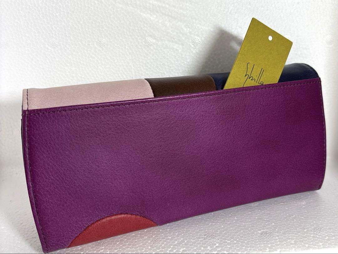 【新品】Sybilla カミーノ 本革 パッチワーク アート 長財布 ウォレット
