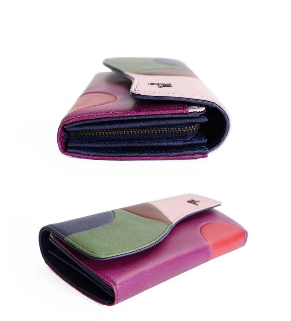 【新品】Sybilla カミーノ 本革 パッチワーク アート 長財布 ウォレット