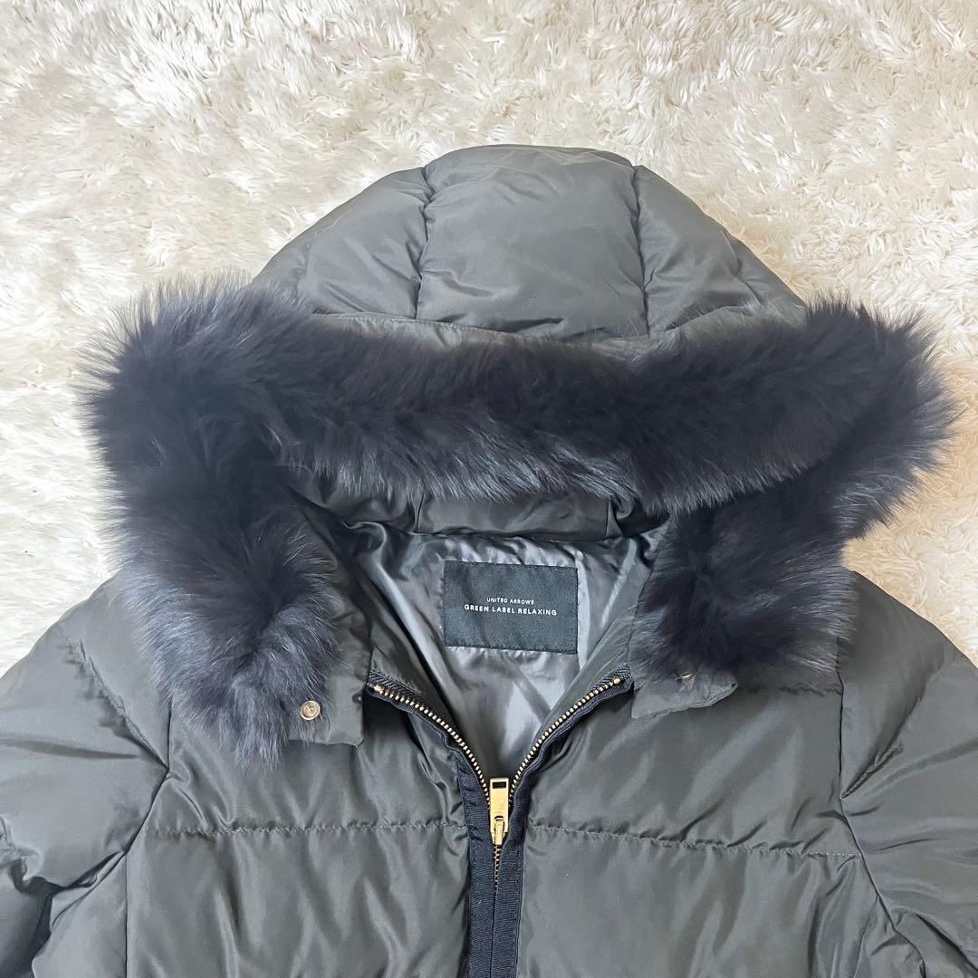 ユナイテッドアローズ ロングダウンコート フォックスファー Aライン 38 MM UNITED ARROWS FORTGASGNV_COM_BR