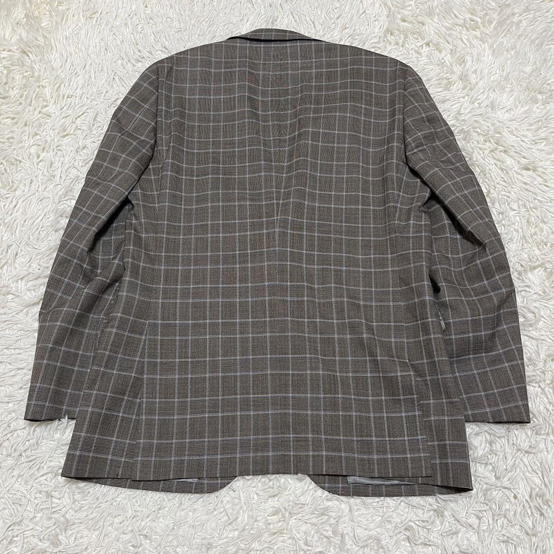 美品 A6 Lサイズ HILTON チェック ビジネス スーツ セットアップ 春