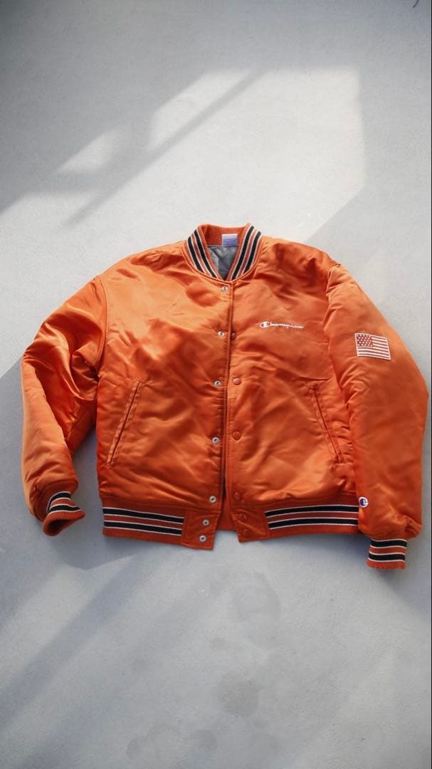 Champion×BEAUTY&YOUTH別注 スタジャン オレンジ - メルカリ