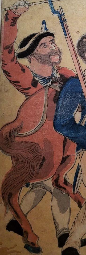江戸　幕末　歌川派　風俗　浮世絵　木版画　多色摺り　時代物　文化遺産保存